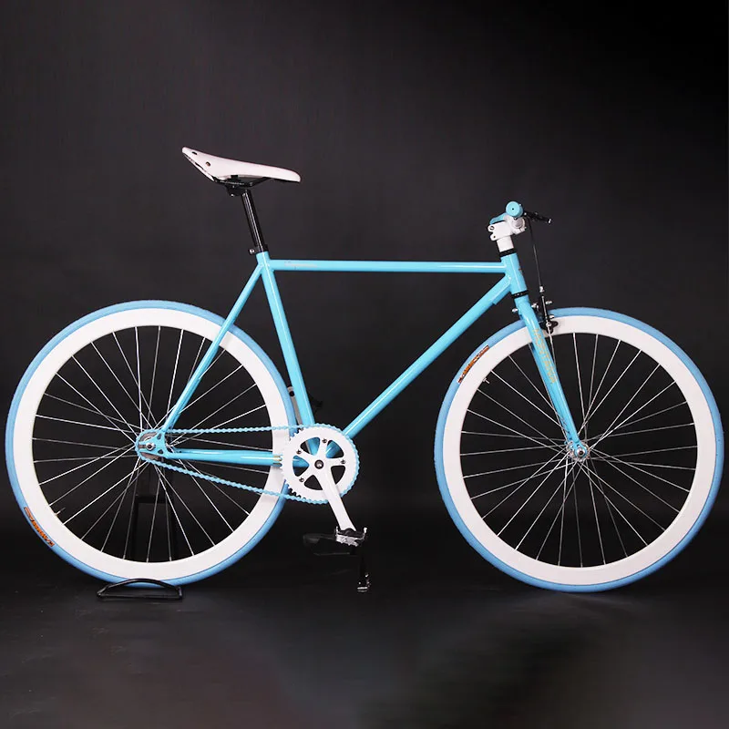 Fixie Bike Fixed Gear Bike 52cm Cycling City Bike Steel Frame Alloy 40mm Wheel Single Speed Bicycle images - 6