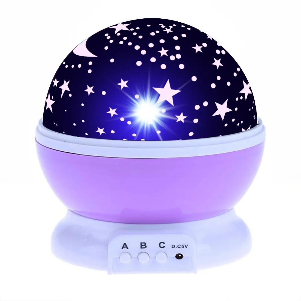 LED Projector Star Moon Galaxy Night Light For Children Kids Room Sky Rotating Bedroom Decor Nursery Nightlight Baby Lamp