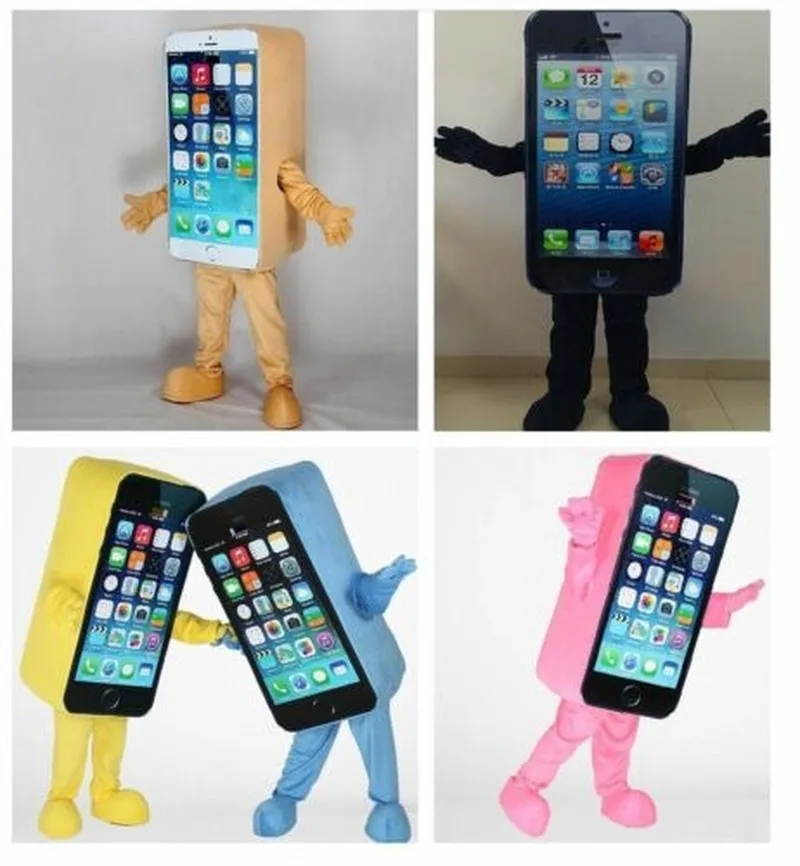 

Brown Mobile Advertising Cell Phone Mascot Cosplay Costume Dress Adults Size New Event Unisex Cartoon Apparel Cosplay Halloween