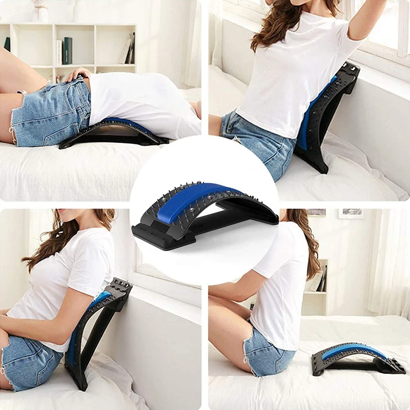 Back Massager Stretcher Equipment Massage Tools Massageador Magic Stretch Fitness Lumbar Support Relaxation Spine Pain Relief | Красота и
