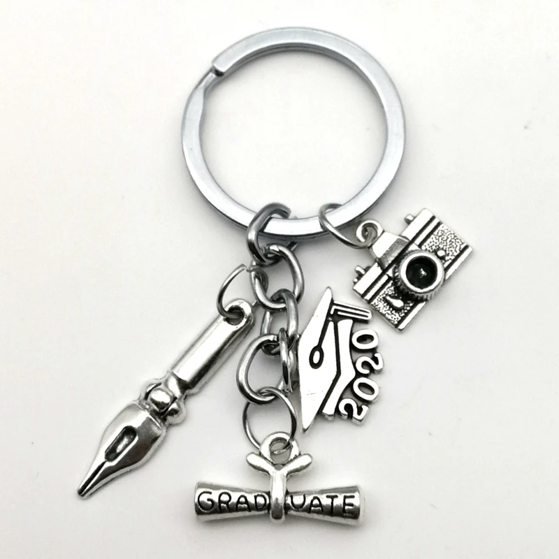 

2020 Pen Graduation Ceremony Key Chain Camera Graduation Graduation Souvenir Bachelor Hat Class Badge Keychain Separate Gifts