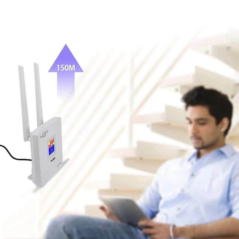 

CPE903 4G Wireless Router with Sim Slot Surveillance Enterprise Wireless to Wired Portable WIFI for Home/Office(EU Plug)