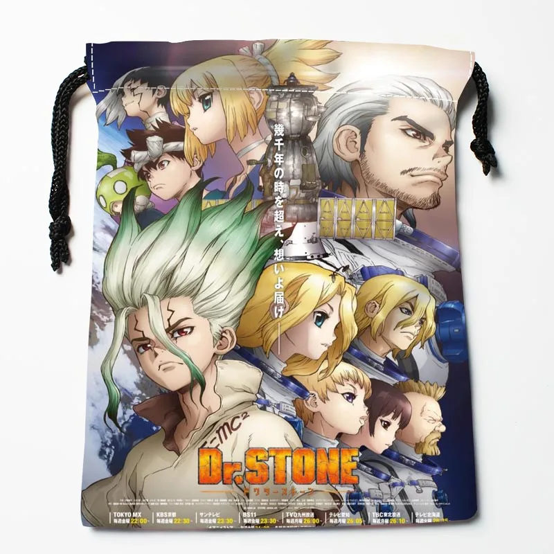 

Сумки на шнурке из аниме «Доктор Стоун», пыленепроницаемые модные сумки для хранения с принтом, Подарочная сумка на день рождения для мальч...