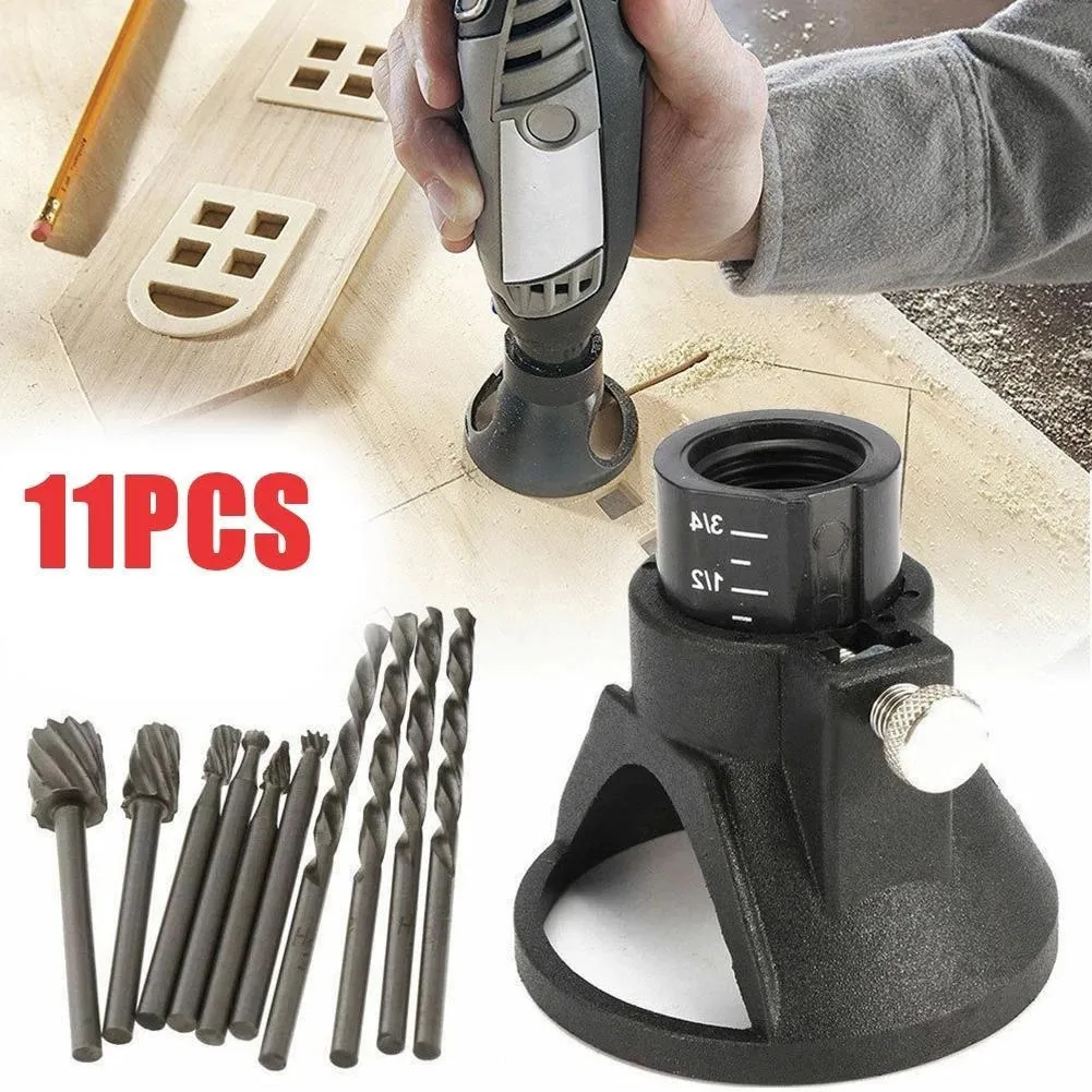 

11pcs HSS Twist Drill Bit Dedicated Carving Rotary Locator Hole Open Polishing Located Horn Cutting Guide Power Woodworking Tool