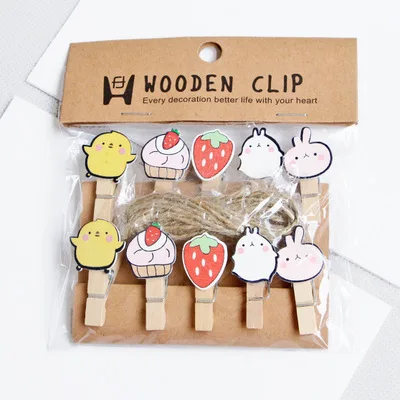 12/8/10 mini note paper clips for Christmas tree bear wood clip photo clips clothespin craft decoration clips - Color: HYDF16
