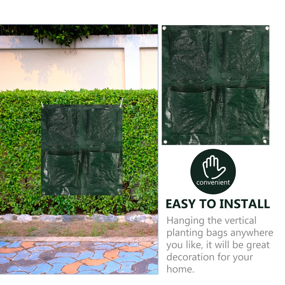 

1Pc Vertical Growing Bag Wall Mount Planter Planting Pouch Hanging Planting Bag