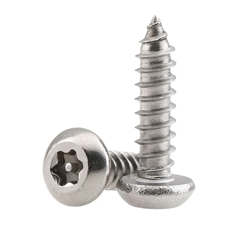 New 100pcs/Lot M2.9*6.5/9.5/13/16/19mm Stainless Steel Six-Lobe Black Torx Pan Round Head Self Tapping Screw Point CNC Screws |