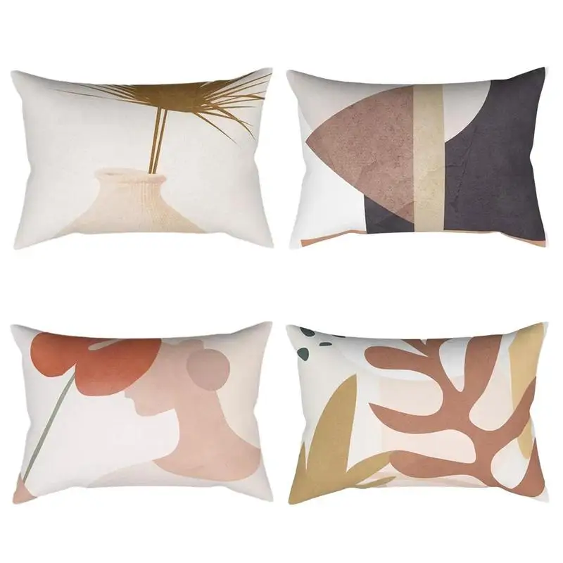 

Rectangle Abstract Soft Short Nordic Style Pillowcase Home Sofa Decor Pillows Throw Cover 30*50cm Cushion Home Slipcover Ro F1X4