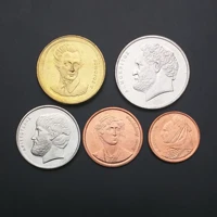 greece set 5 coins original true real genuine coin european collectible gift unc