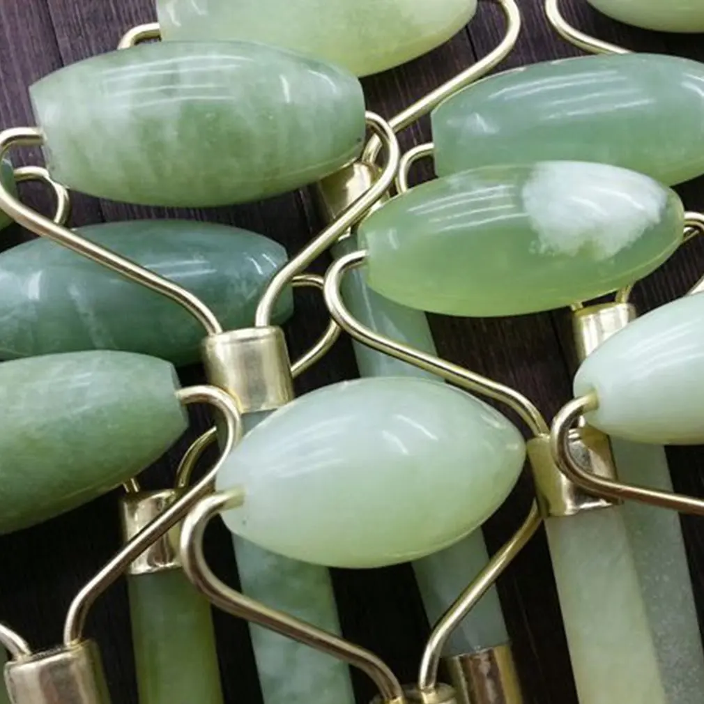 19 натуральный камень роликовый массажер лица тонкий лифтинг инструмент аметист