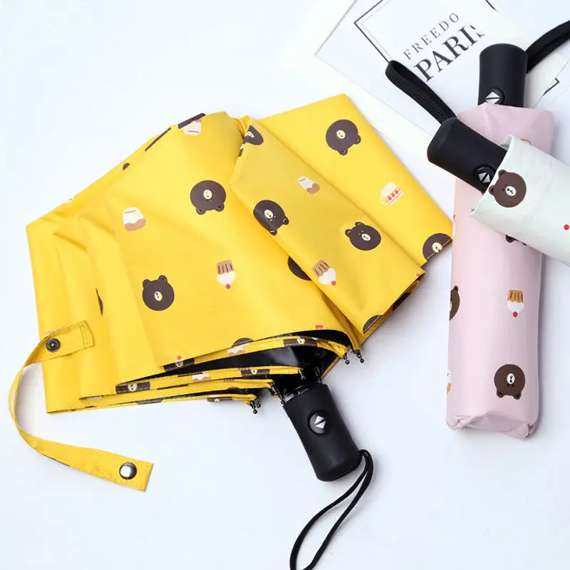 

Full Automatic 8 Bone Male and Female Shade UV Protection Cartoon Fruit Umbrella Kids Umbrella for Boy Lace Umbrella