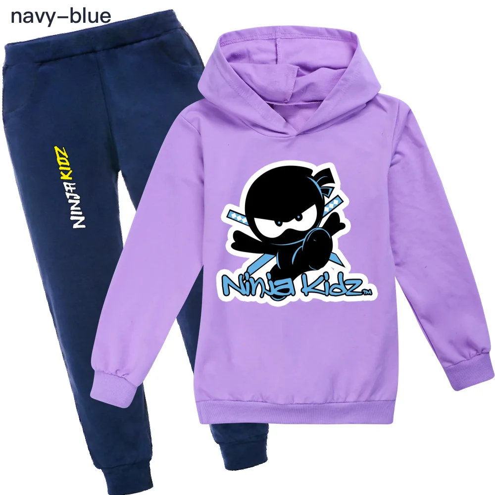 NINJA KIDZ Fashion Casual Wear Hoodie + Casual Pants Set Toddler Boys and Girls fall Clothing Teenage Girls Child Tracksuit