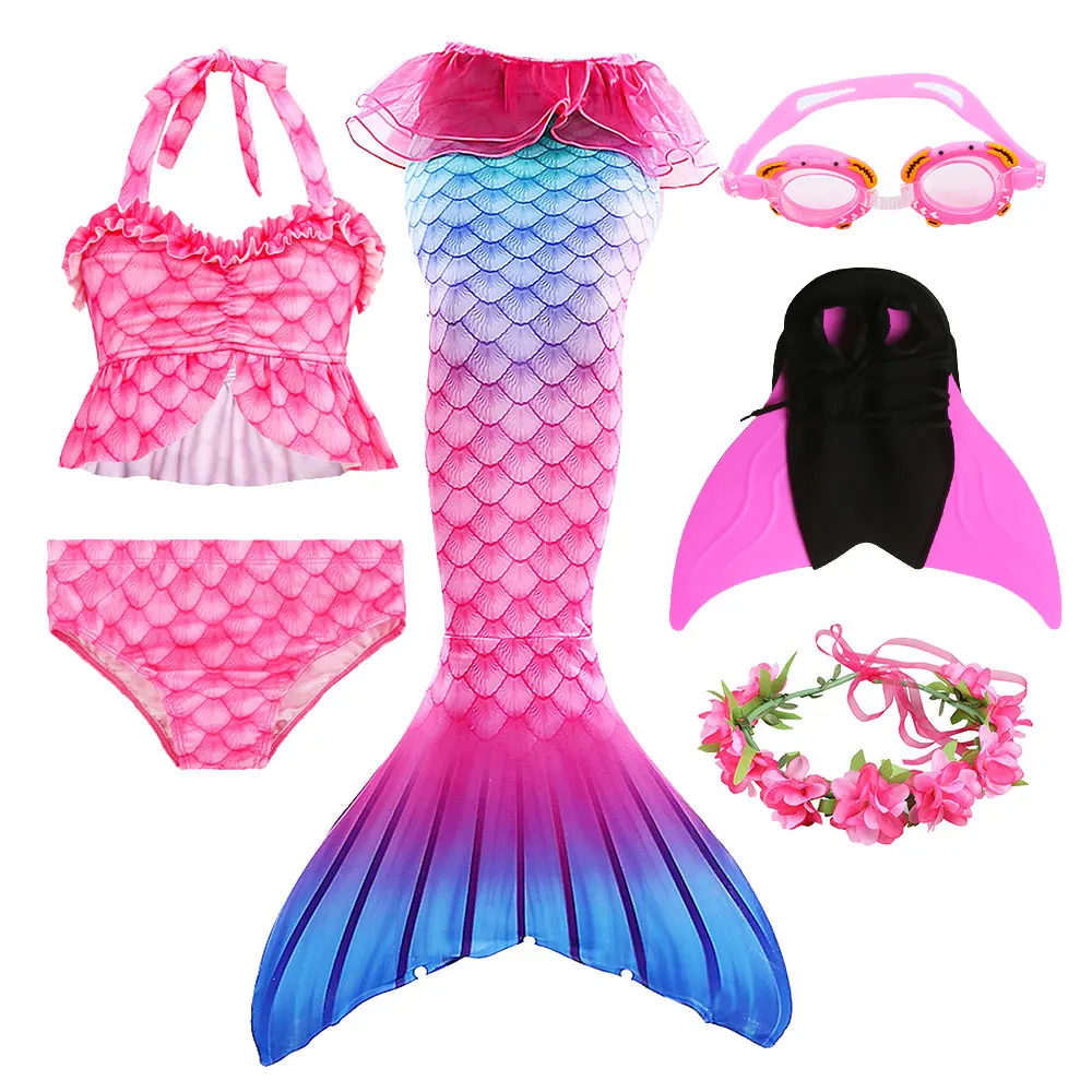 Русалочка Костюм для девочек Купальник детей купальный костюм бикини вечеринка