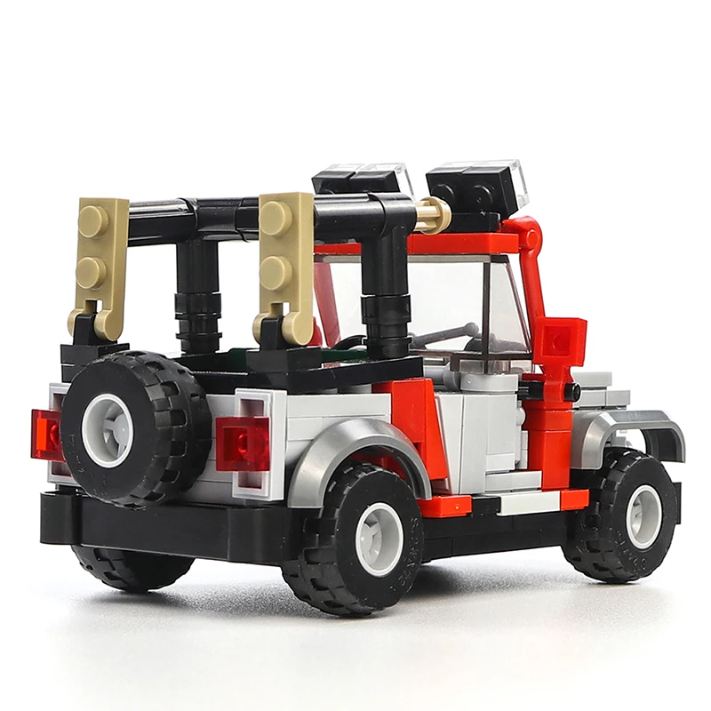 Buildmoc Юрского Парка армейские солдатские строительные блоки немецкий Виллис Jeeped