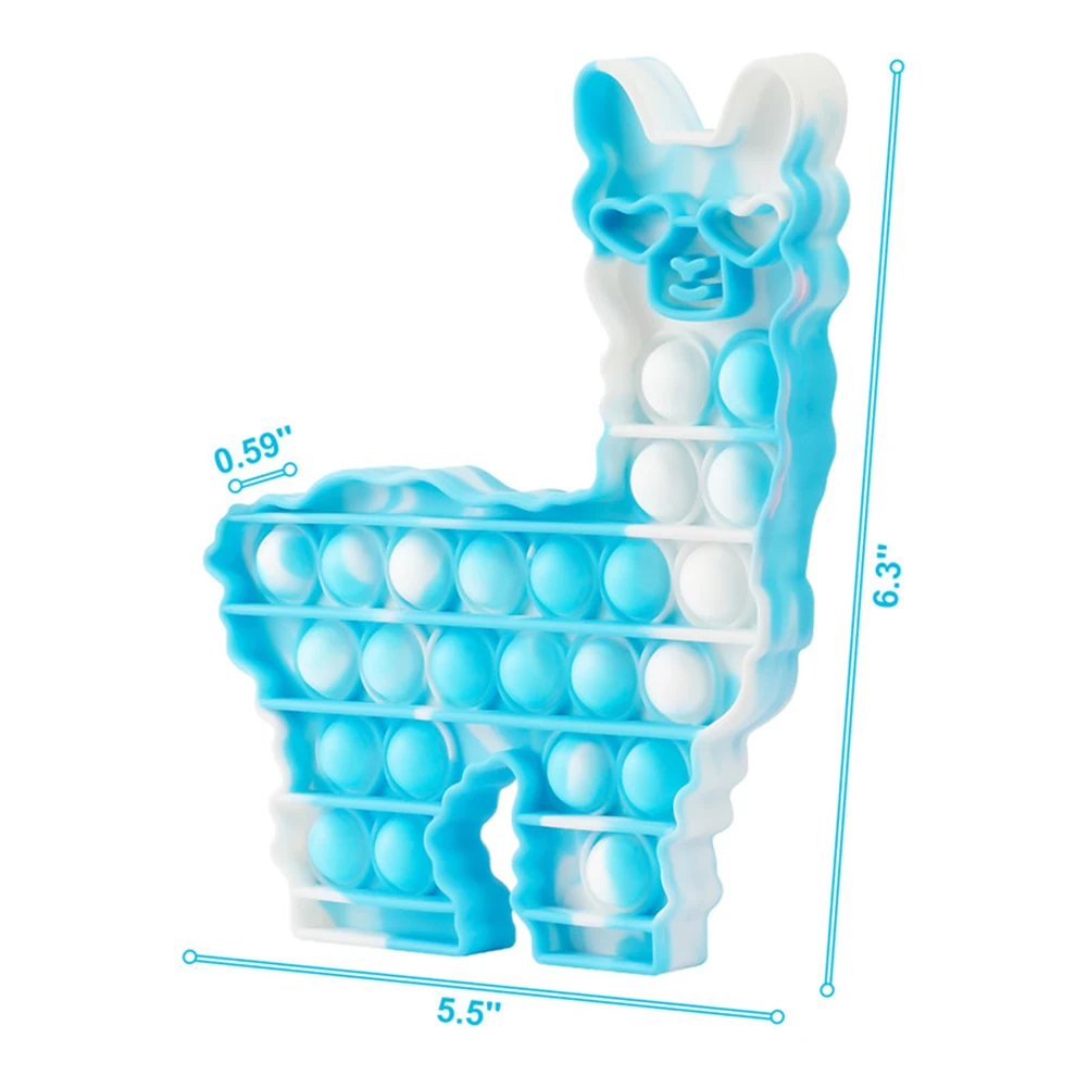 

Alpaca Llama Fidget toy Reliver Stress Toys Rainbow Push It Bubble Antistress Toy Adult Kids Autism Stress Reliever Sensory Toys