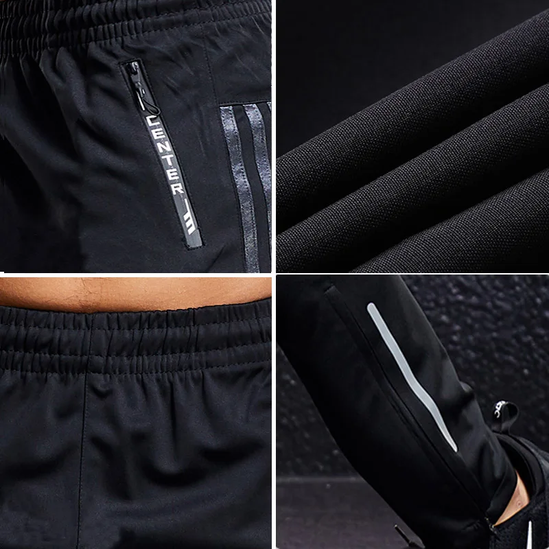 

BINTUOSHI New Sport Pants Men Running Pants With Zipper Pockets Training and Joggings Men Pants Fitness Pants For Men Yoga
