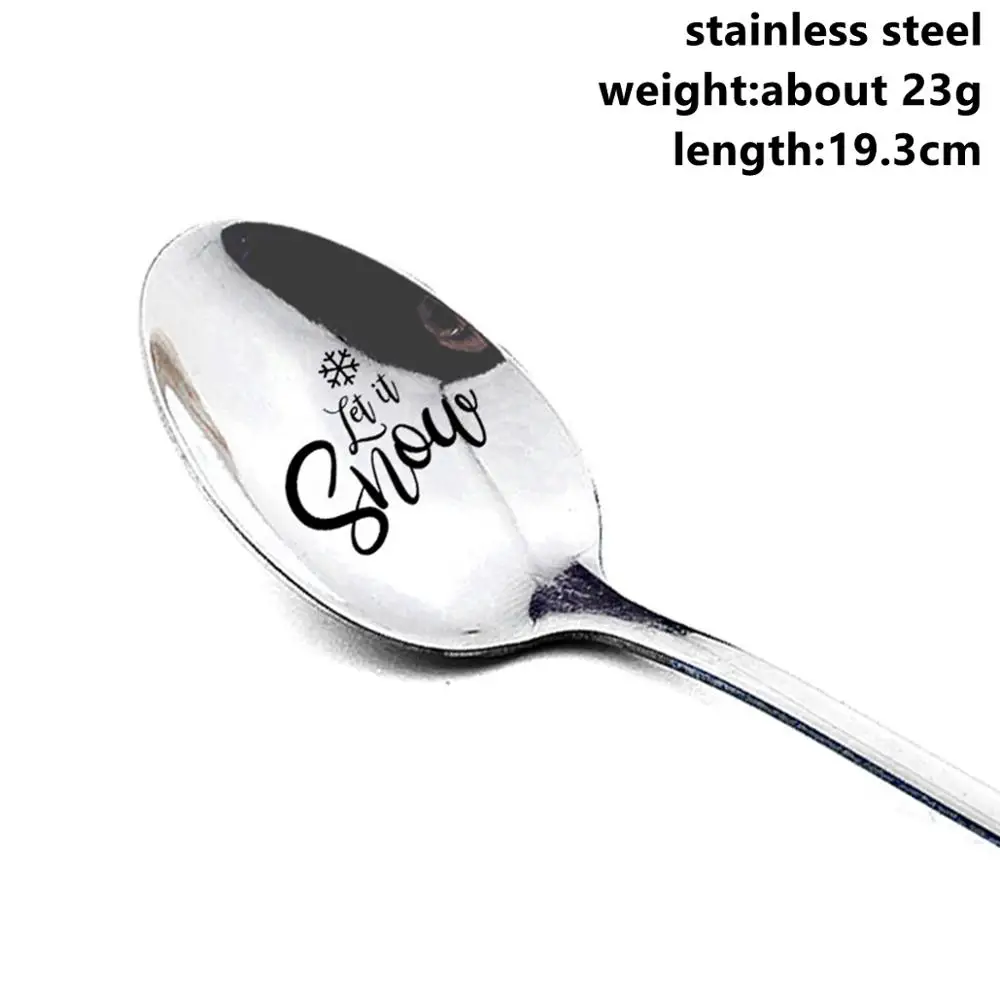 Xmas Spoons 6 Taoup сталь Merry рождественские ложки одноразовая посуда для вечеринки рождественские подарки Подарки Рождественский Декор для дома Noel Новогодний подарок - Цвет: Xmas Spoons 6