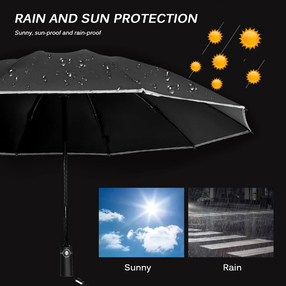Ветрозащитный Автоматический складной перевернутый зонтик портативный заднего