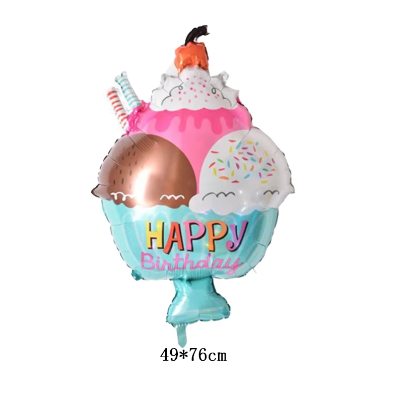 Большой пончик 75 см фольгированные шары для пиццы гамбургера мороженого детские