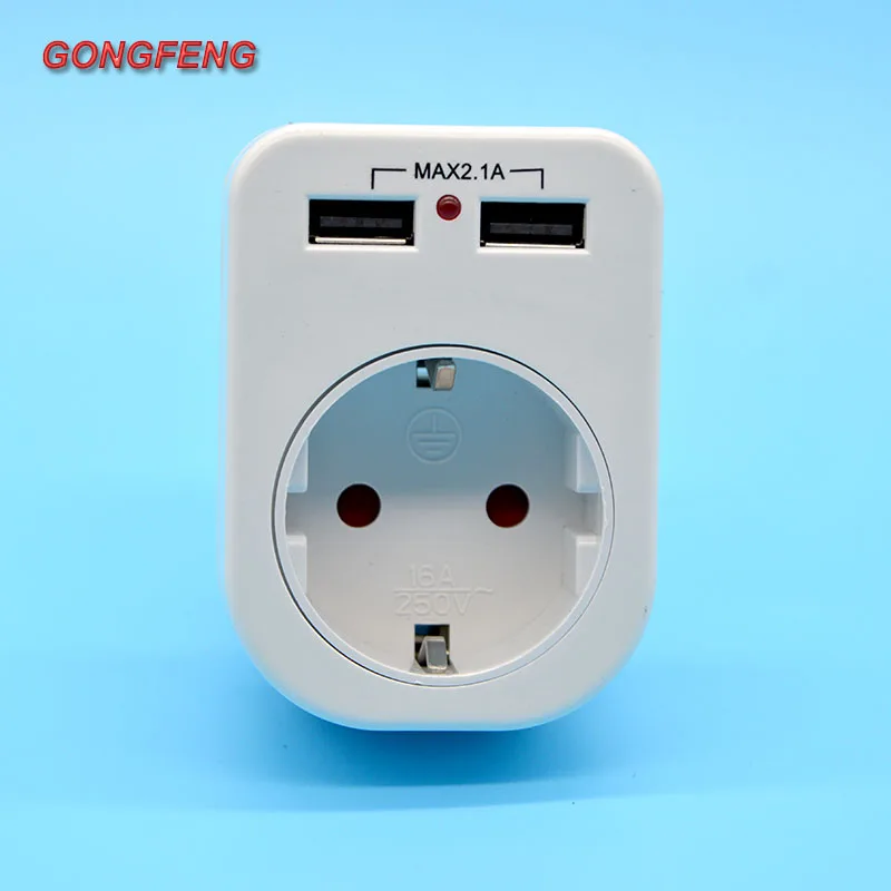 Новинка 5V2. 1A Европейская стандартная розетка конвертер адаптер двойной usb