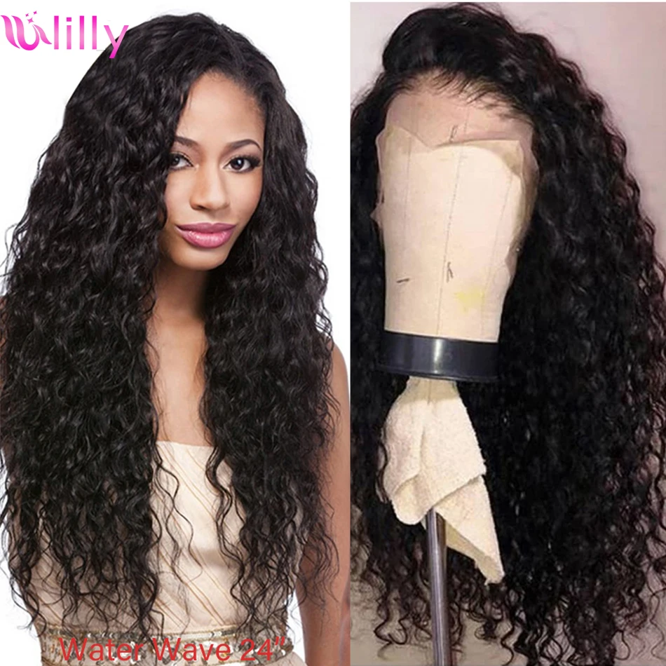 

13x6 Lace Front Human Hair Wigs Remy Brazilian Human Hair Wigs Front Water Wave Transparent Lace Closure Front Wigs For Women