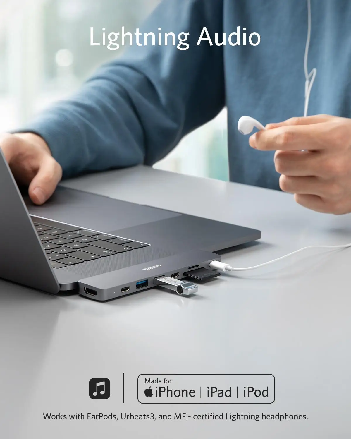 Anker USB C Hub for MacBook PowerExpand Direct 8-in-2 Adapter with Thunderbolt 3 Port 4K HDMI and | Компьютеры и офис