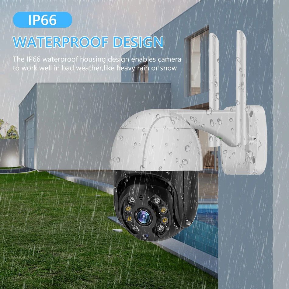 1080P Открытый PTZ Безопасности Камера 2MP открытый Водонепроницаемый Wi-Fi Камеры