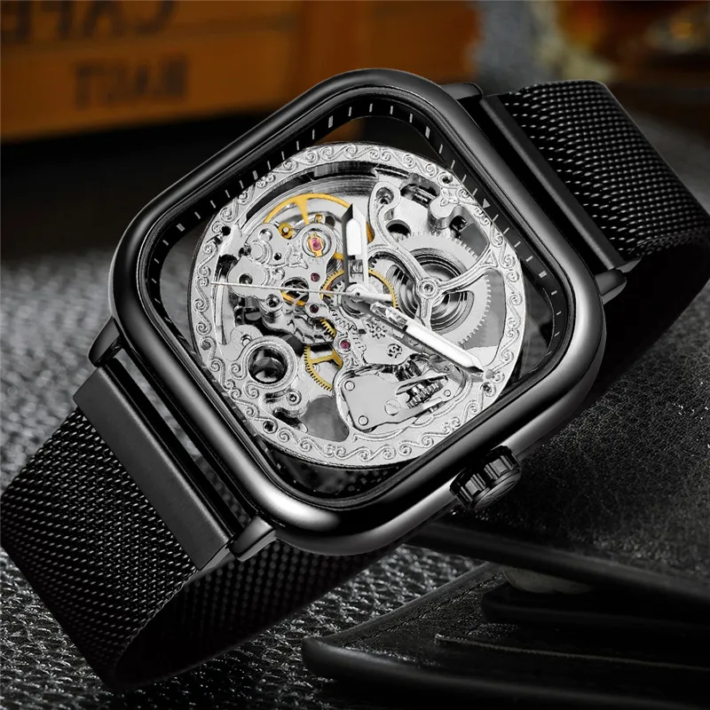 FORSINING мужские наручные часы автоматические механические военные армейские