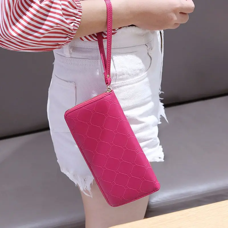 Женский кошелек Длинные кошельки для карт на молнии Модный женский Кожаный клатч