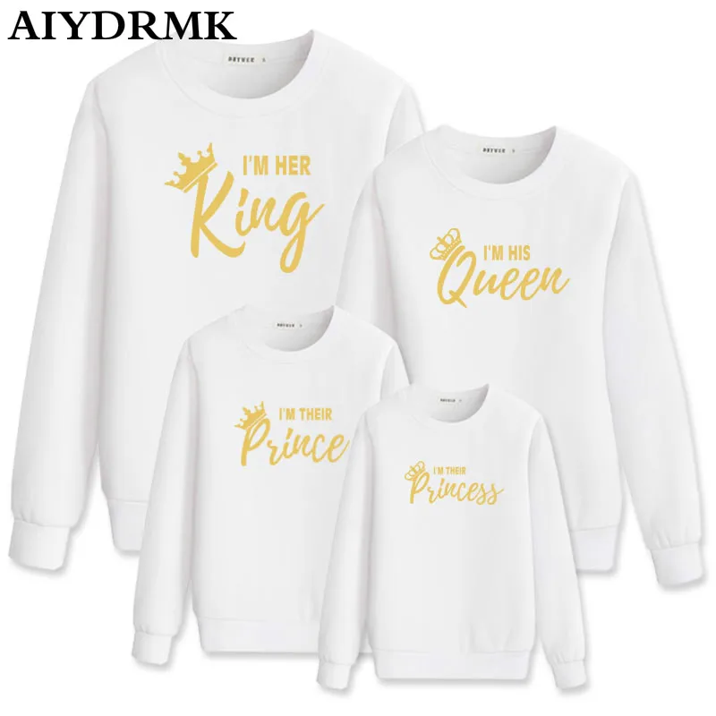 Золотая Рождественская Пижама King Queen одинаковые наряды для семьи семейный образ