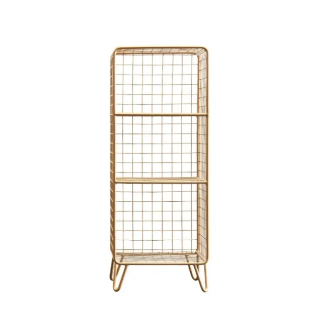 

H1 Europe Style Metal Storage Rack Living Room Bedroom Decorative Display Shelves Bookshelf Metal Hollow Design Multifunctional