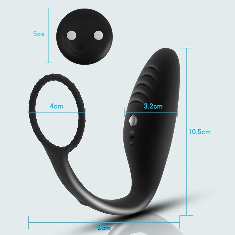 Электрический шок Анальный Вибратор Анальная пробка с пенисом кольцо массажер