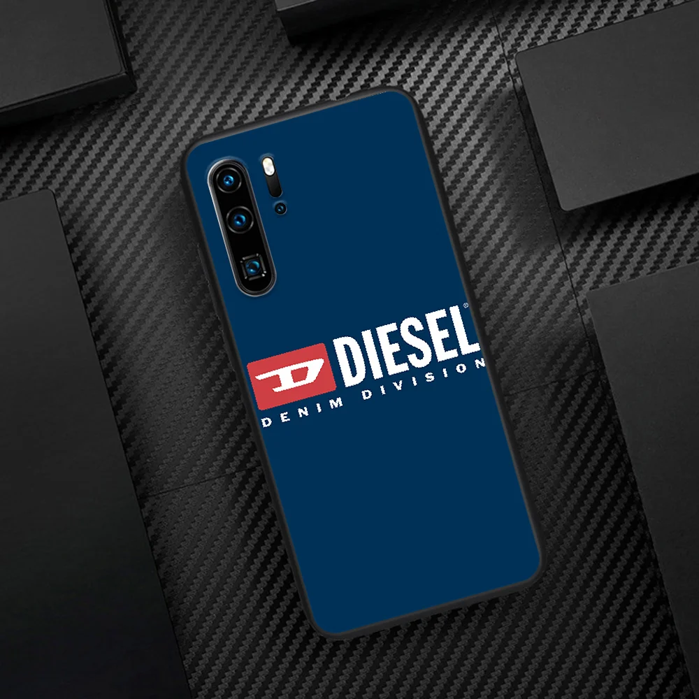 

Personality Fashion Brand DIESEI Phone Case For Huawei P Mate 10 20 30 40 Pro Lite Smart 2019 2021 black Hoesjes Trend Etui