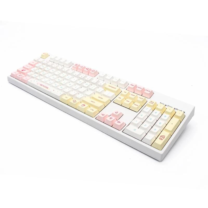 

Keycool Macaron Theme 84/87/104keys Hot Swappable RGB Mechanical Keyboard Optional Gateron and TTC Switches