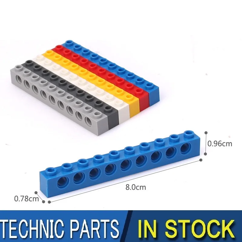 

High -tech Parts 2730 High -tech Brick 1x10 with Holes MOC Parts Building Block Creative Toys Compatible All Brand