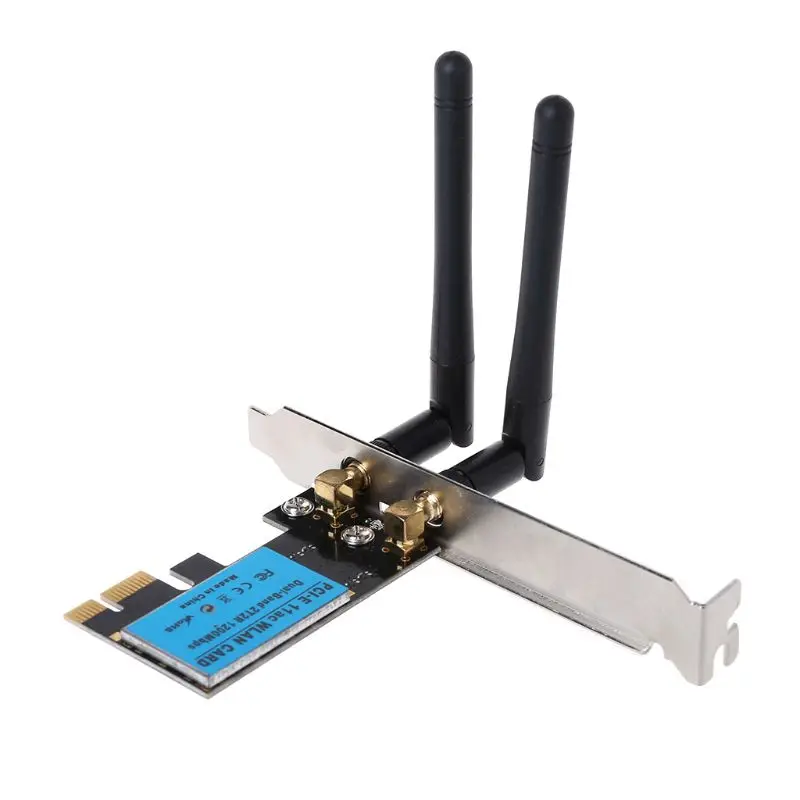 

1200Mbps PCI-E Wireless Network Card 2.4GHz/5GHZ Dual Band PCI-Express WIFI WLAN Card Adapter with Antenna for PC Computer
