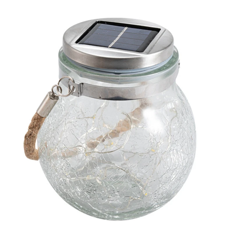 

Solar Outdoor Light Household Garden Waterproof Hanging Lamp Glass Crack Landscape Garden Table Outdoor Decorative Wall Lamp
