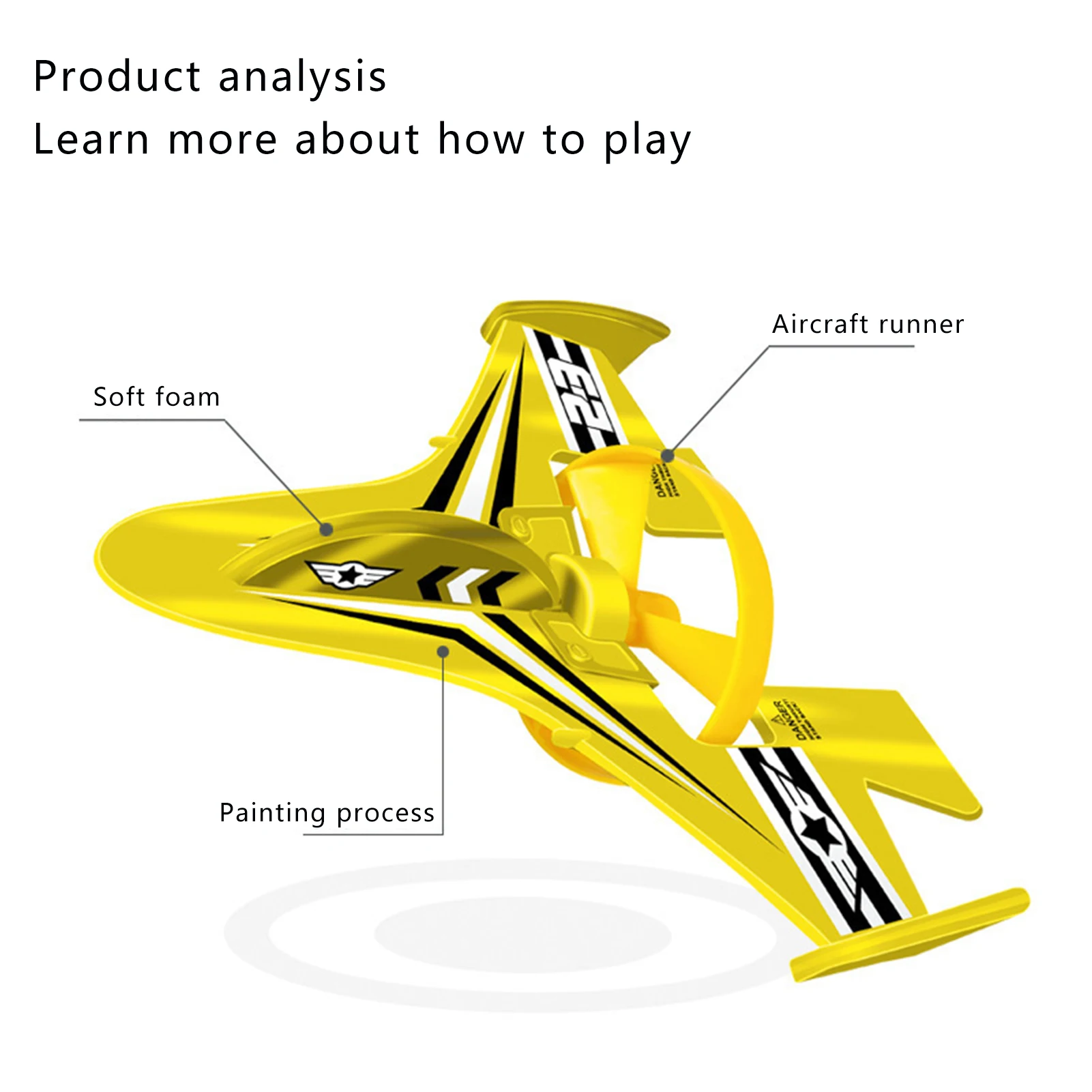 

Foam Catapult Airplane Paper Bird Educational Children's Outdoor Toy Boy Hand Throwing Swivel Pistol Launcher Model