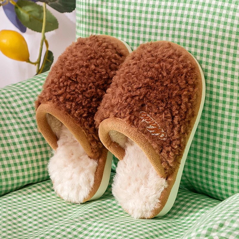 Parent-child cotton slippers home shoes lovers children cotton slippers Warm slippers  slippers women Cotton slippers