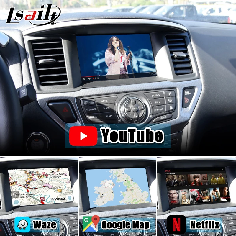 Lsailt 4 Гб CarPlay/Android мультимедийный видео интерфейсный бокс для Nissan патруль Армада 13