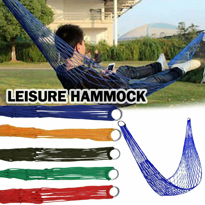 5 цветов портативный нейлоновый гамак сетчатая веревка для кемпинга сада сна