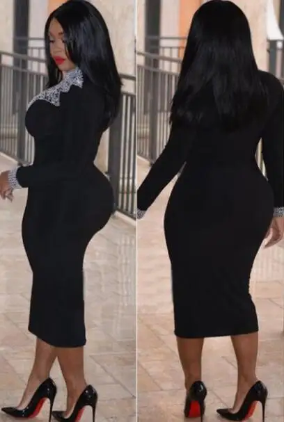 Женское летнее черное Бандажное облегающее кружевное вечернее сексуальное