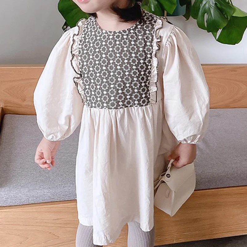 

Dress 2021 New Korean Style Spring Autumn Kids Clothing Children's Dresses Casual Dress Girl Clothes Baby Dress