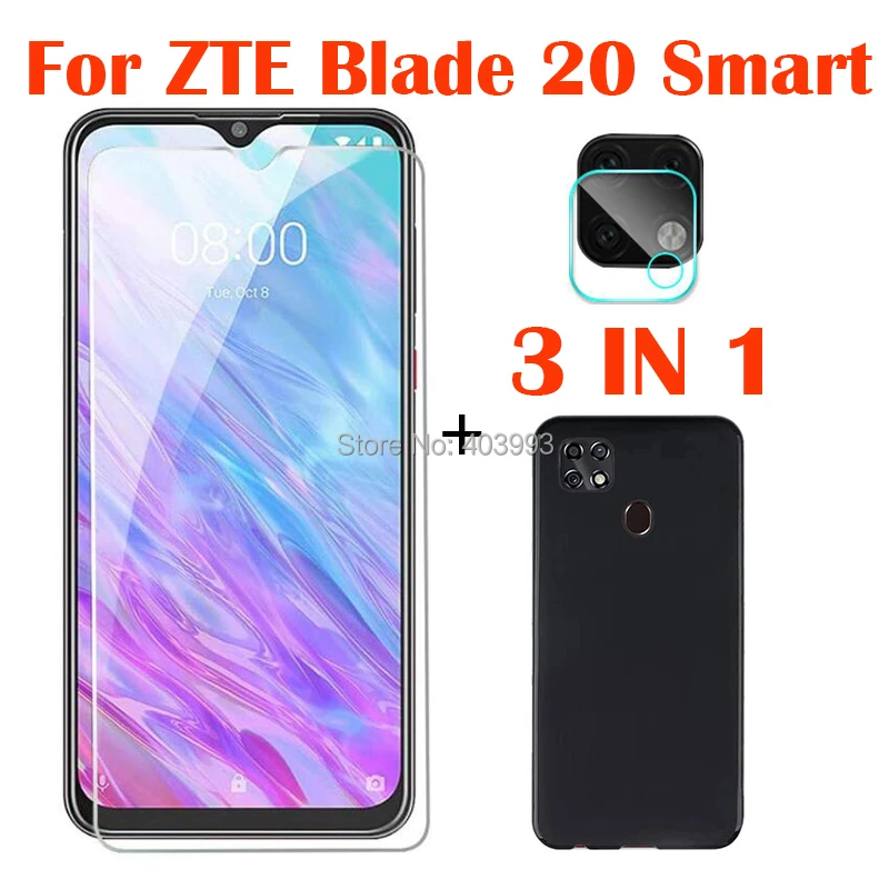 3 в 1 чехол стекло ЖК дисплея ZTE Blade 20 защита экрана смартфона полная на Смарт 2019 V1050