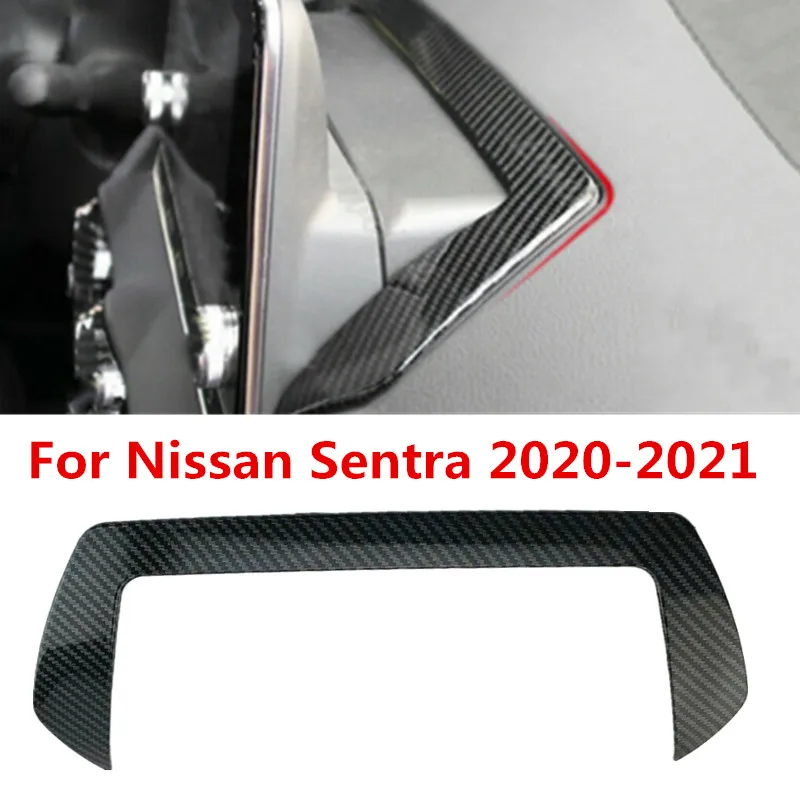 

For Nissan Sylphy Sentra 2019-2020 ABS Carbon Fiber Car Interior GPS Navigation Frame Cover Trim Car Modification Accesories