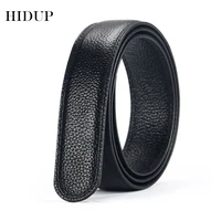 hidup mens nice quality genuine leather belt automatic model soft black belts strap only 3 5cm wide without buckles wj18026