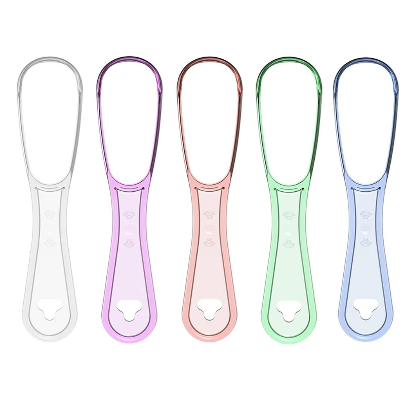 Adult Tongue Scraper Food Grade Plastic Double Sided Oral Care Hygiene Cleaner Brush Fresh Breath Reusable Mouth Cleaning Tool w