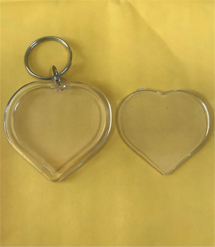 1 шт. пустые акриловые брелки для фотографий пластиковые прямоугольных ключей