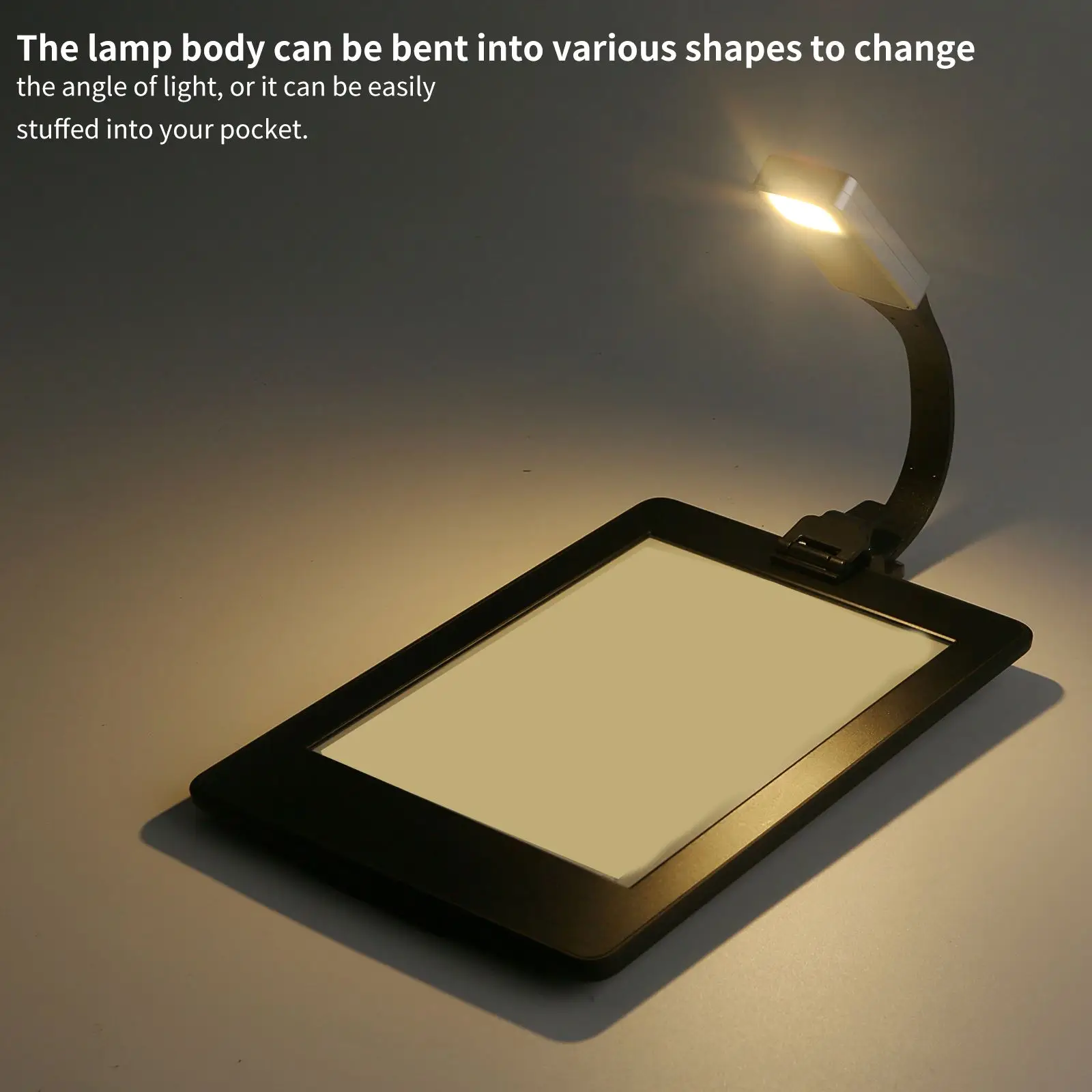 

Регулируемая светодиодная подсветка для книг, Миниатюрный Настольный светильник с зажимом и USB зарядкой, гибкий ночсветильник, лампа для чт...