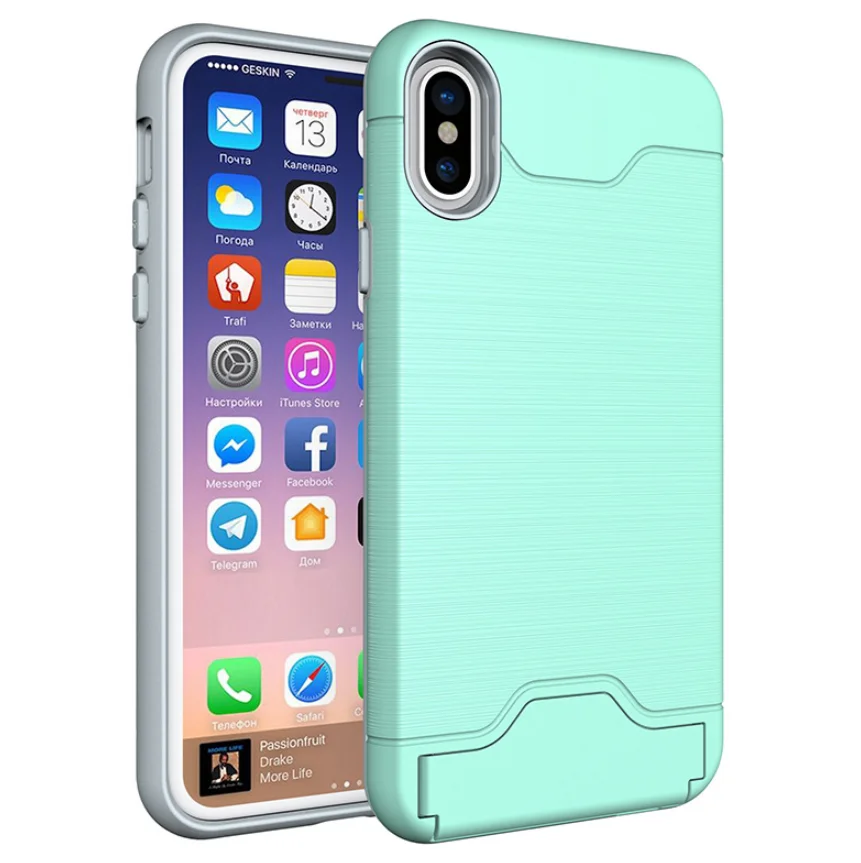 DUSH Back Cover Insert Credit Card Holder Case Protective for IPhone 6 /7 /8 /11/X /XS /XR MAX /11Pro MAX. |
